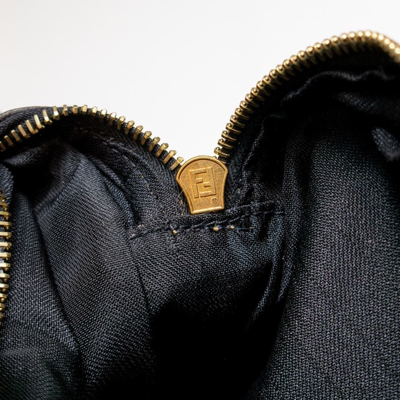 FENDI Vintage‎ Pequin PatternCrossbody Shoulder Bag – Brown Striped Canvas - Picture 10 of 13